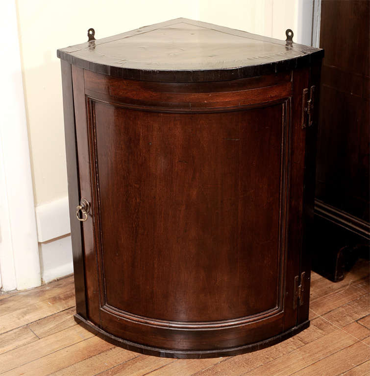 English, Mahogany Corner Cupboard
