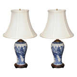 Single, Chinese Export Blue and White Lamp