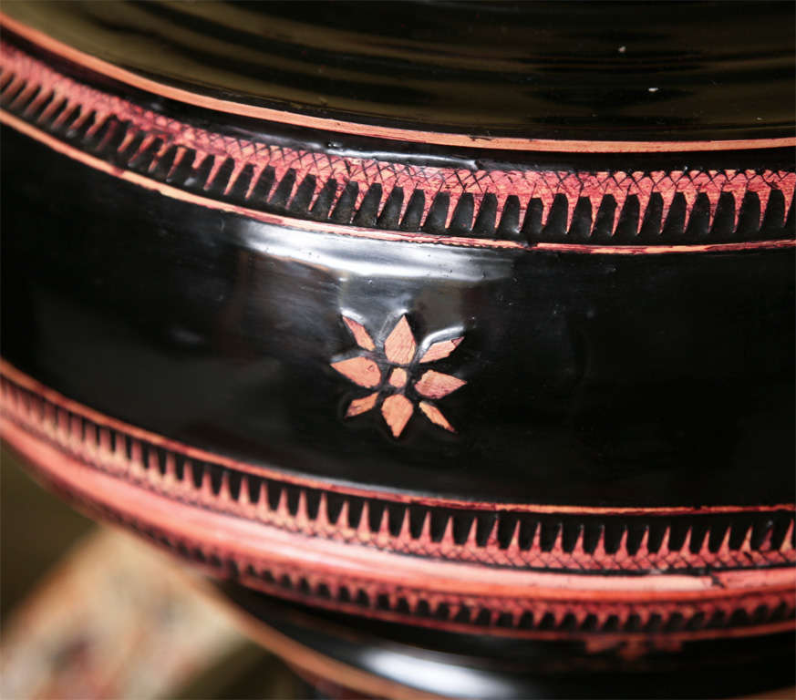 20th Century Burmese Lacquer Offering Bowl