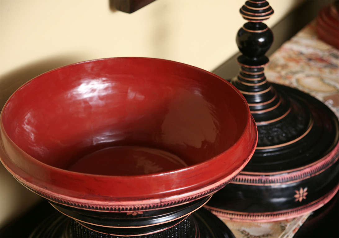 Burmese Lacquer Offering Bowl 4