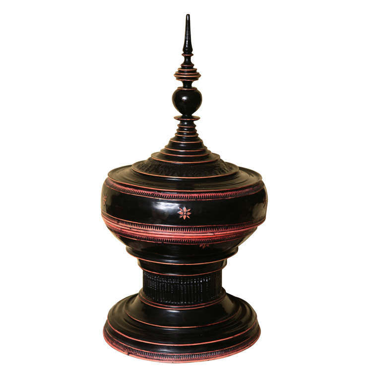 Burmese Lacquer Offering Bowl