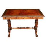 Rosewood Writing Desk by Gillows with Brass Inlay.