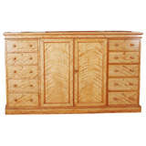 A Large West Indian Satinwood Veneerd Linen Press