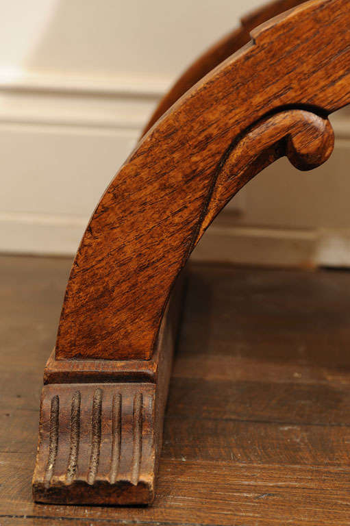 Carved Wood Campaine Chair For Sale 3