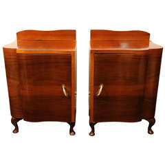 Vintage Pair of Art Deco Bedside Tables