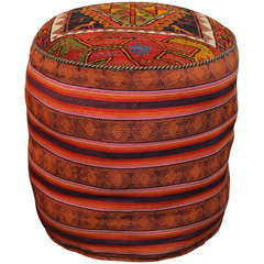 Pouf  made out of Antique Persian Tapestry