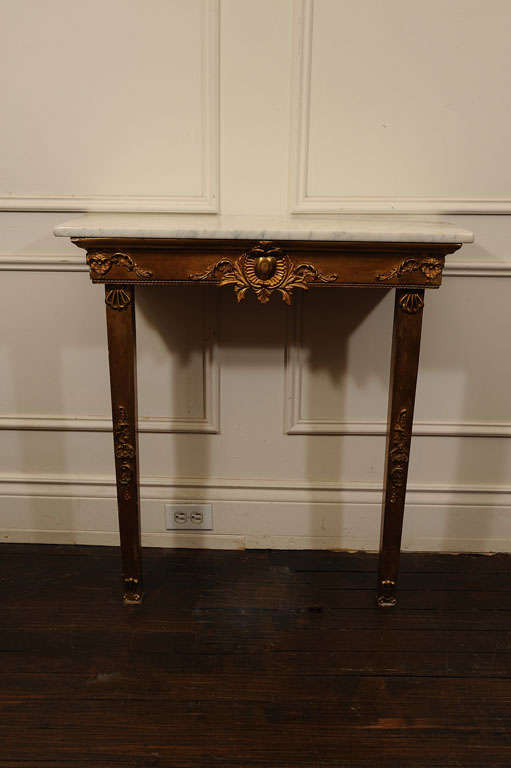 Small Gilded Console Table