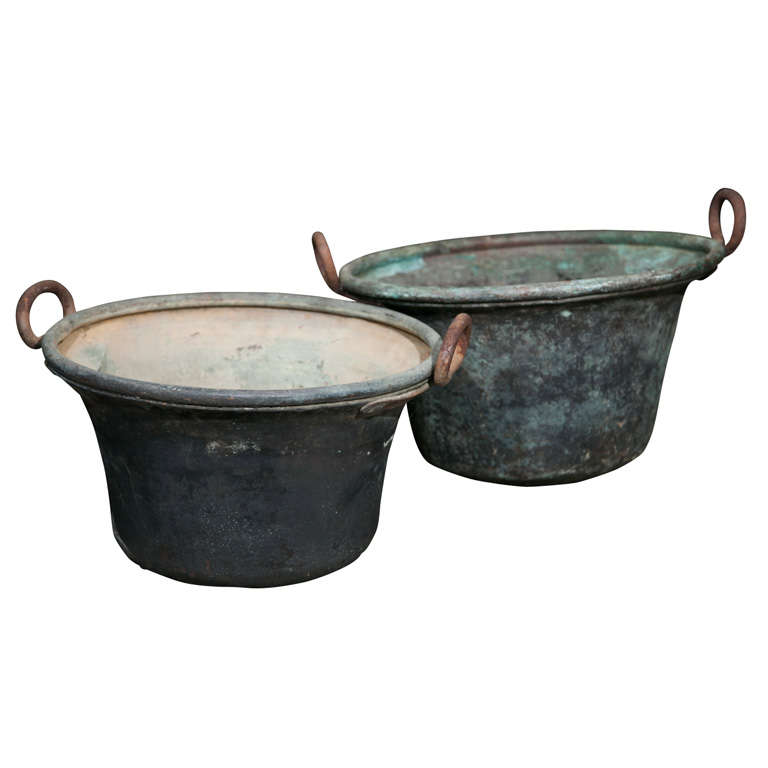 Pair of Copper Planters