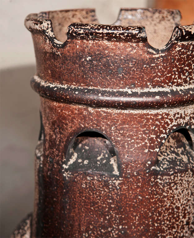 19th Century Crazy Mottled Chimney Pots
