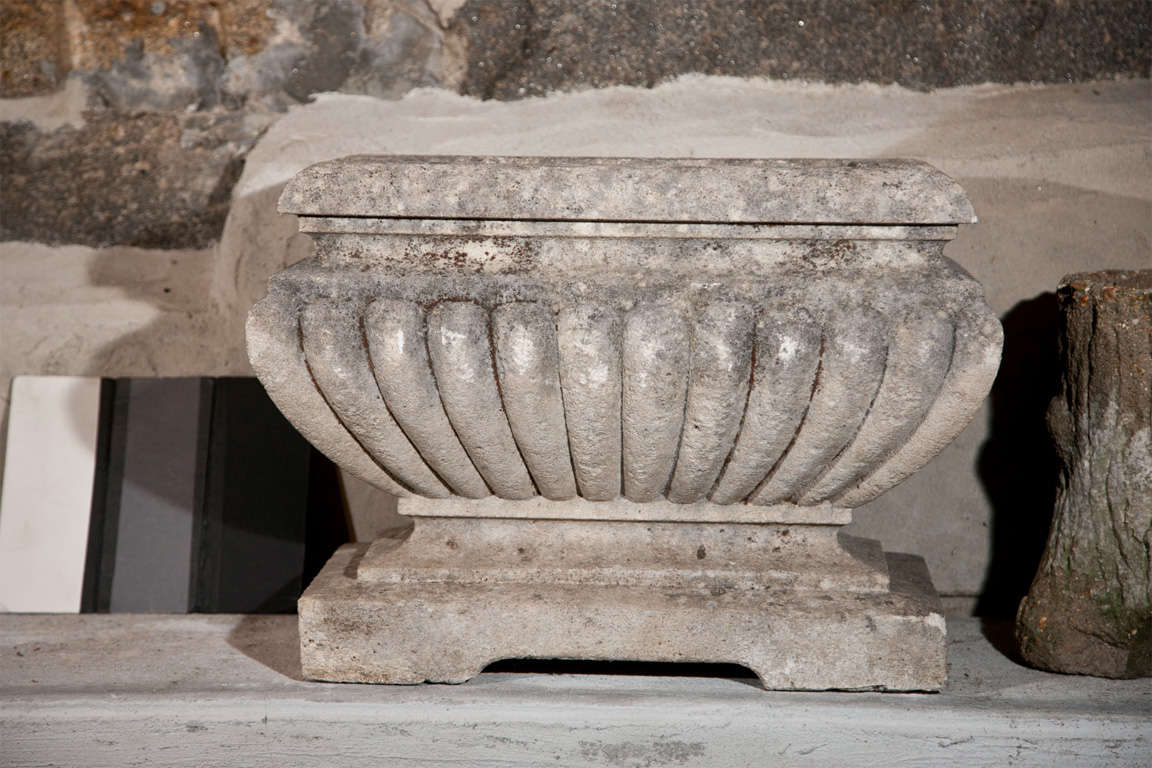 Elegant Carved Limestone Jardiniere