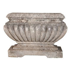Elegant Carved Limestone Jardiniere