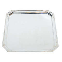 Skyscraper Style Art Deco Silver Plate Tray