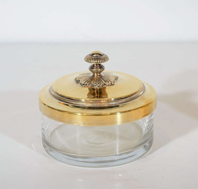 Art Deco Gilded and Sterling Caviar Bowl by Christofle 4