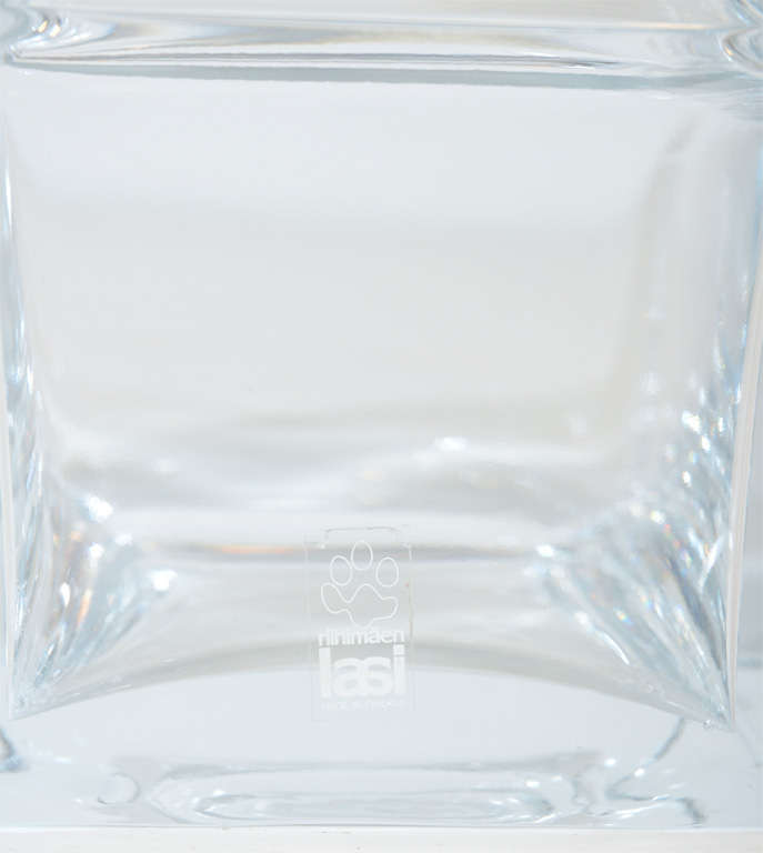 Mid-Century Modernist Stepped Glass Vase by Harmoska 2