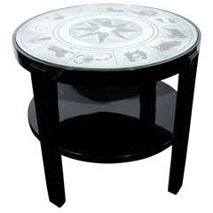 Vintage Stunning Modernist Zodiac Side Table in the manner of Gio Ponti
