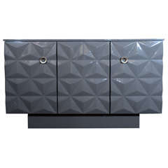 Spectacular Modernist  Cabinet  with Faceted Detailing