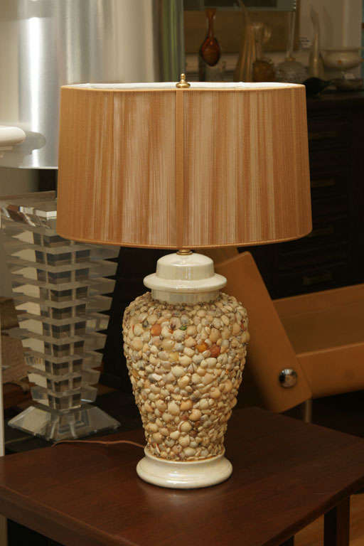 Pair of Vintage Shell Lamps
