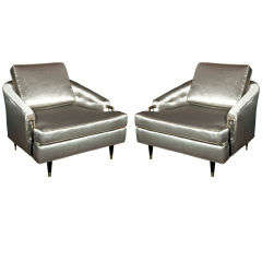 Pair of Hollywood Glamour Lounge Chairs
