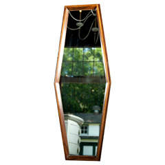 "Keyhole" Deep Framed Walnut Mirror