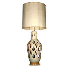 Large "Cut Out" Ceramic Lamp 2