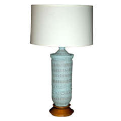 Large Pale Blue "Lava" Ceramic Lamp 9
