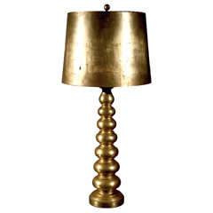 James Mont Gilt Graduated Ball Lamp with Shade
