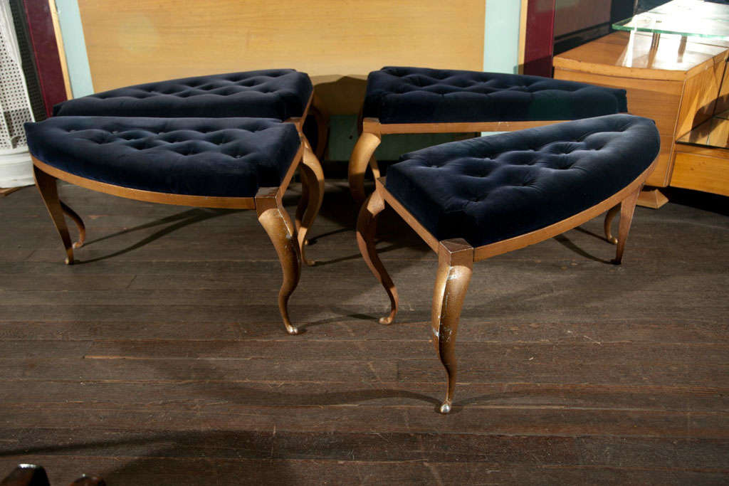 French Triangular Pouf For Sale at 1stDibs