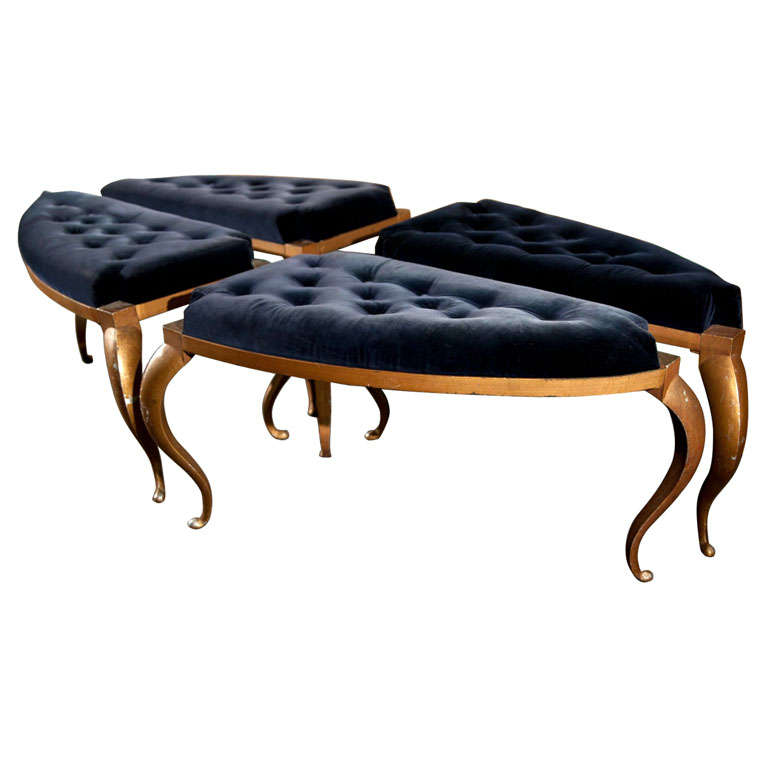 French Triangular Pouf For Sale at 1stDibs