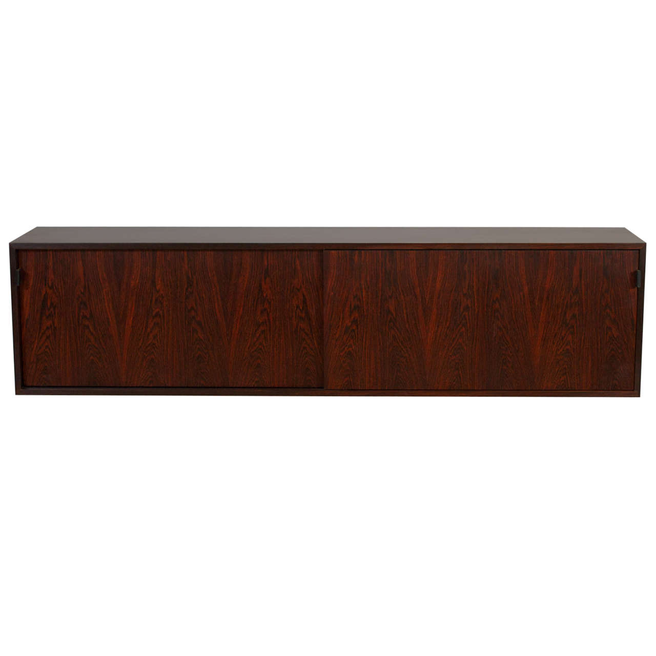 Florence Knoll Rosewood Credenza On Chrome Base With Drawers At 1stdibs