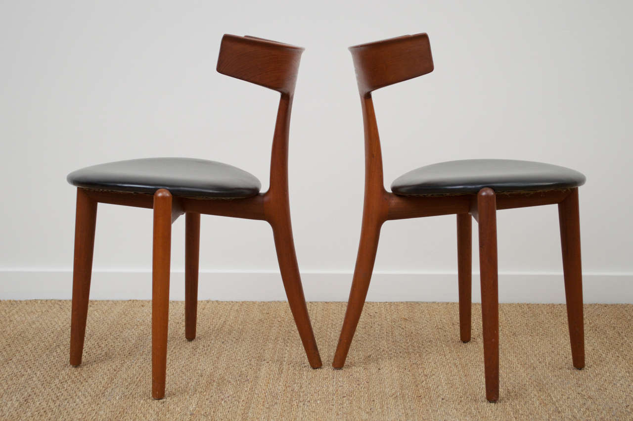 Scandinavian Modern Rare Set of Moreddi Dining Chairs