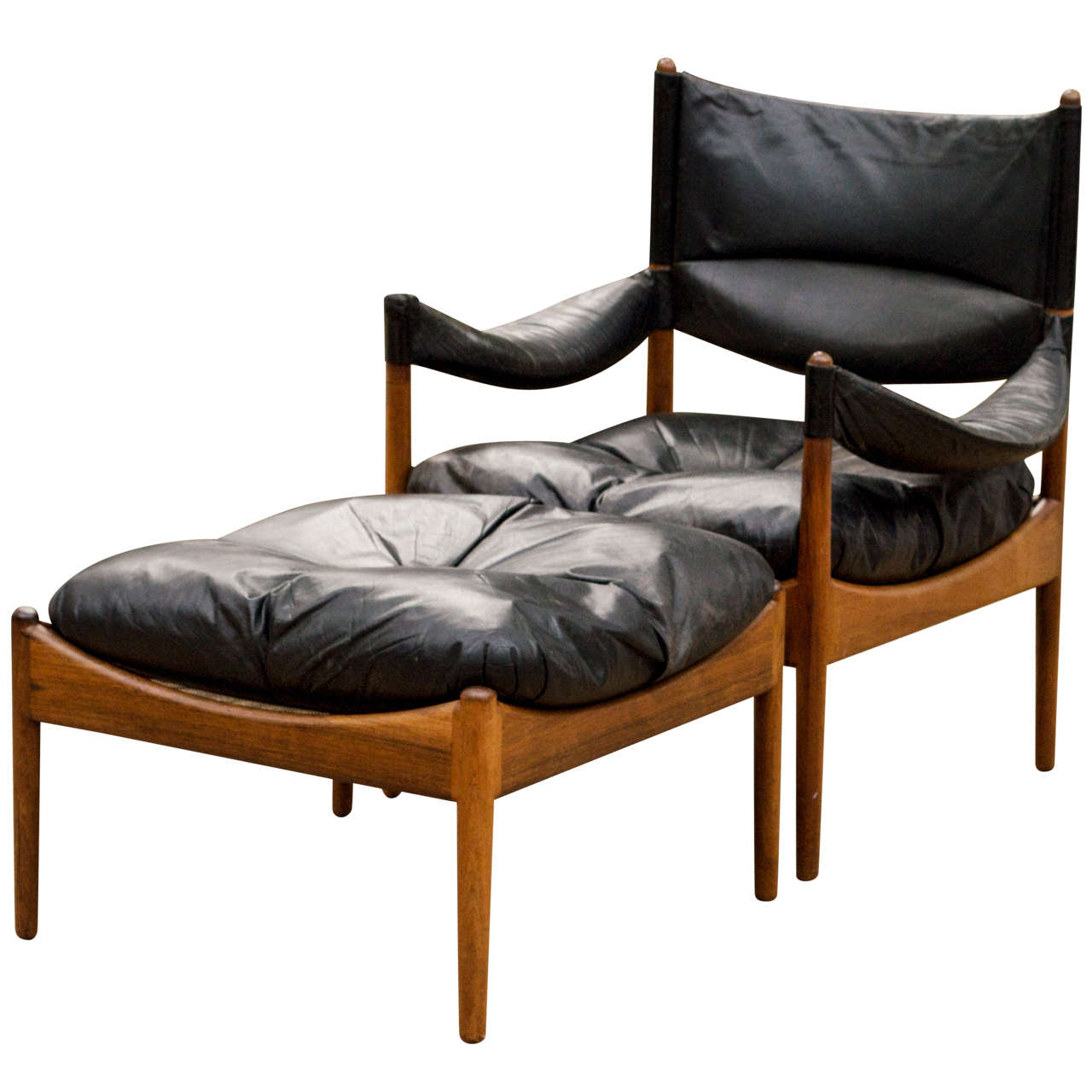 Kristian Solmer Vedel 'Modus' Lounge Chair with Ottoman