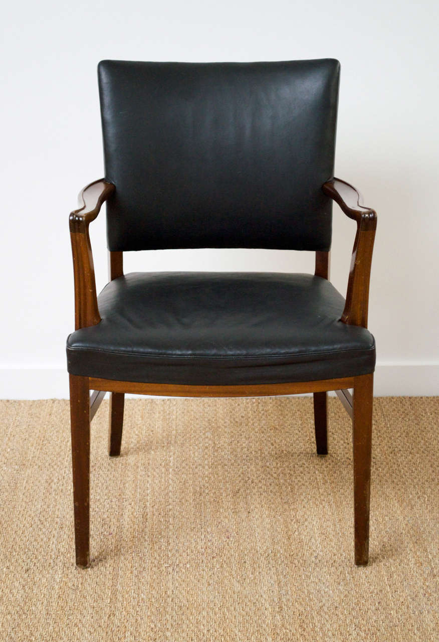 Scandinavian Modern Ole Wanscher - Arm Chair of Rosewood and Leather