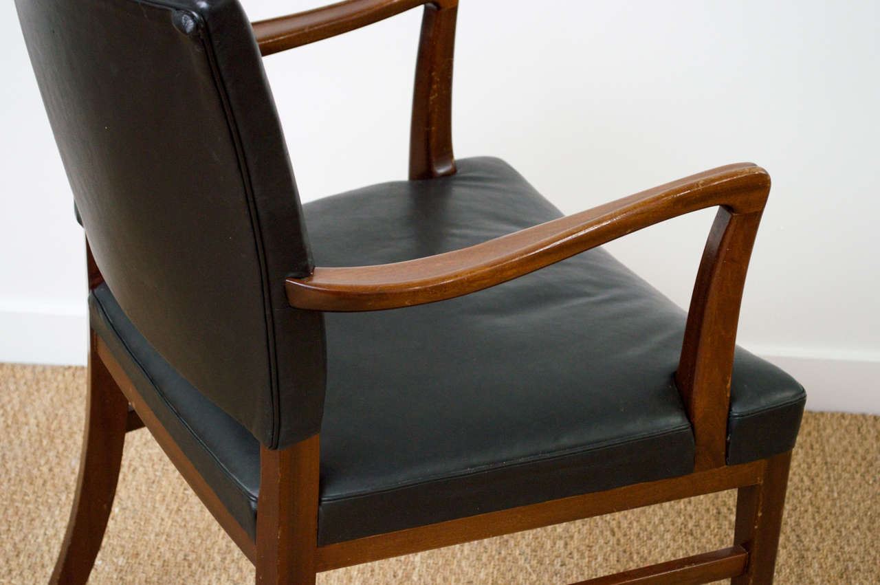 Mid-20th Century Ole Wanscher - Arm Chair of Rosewood and Leather