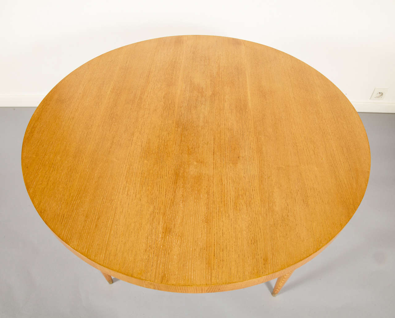 Mid-20th Century Circular Oak Table by Jean Royere, 1950s