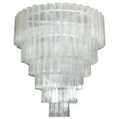 Chandelier with 134 tubes in Murano glass.