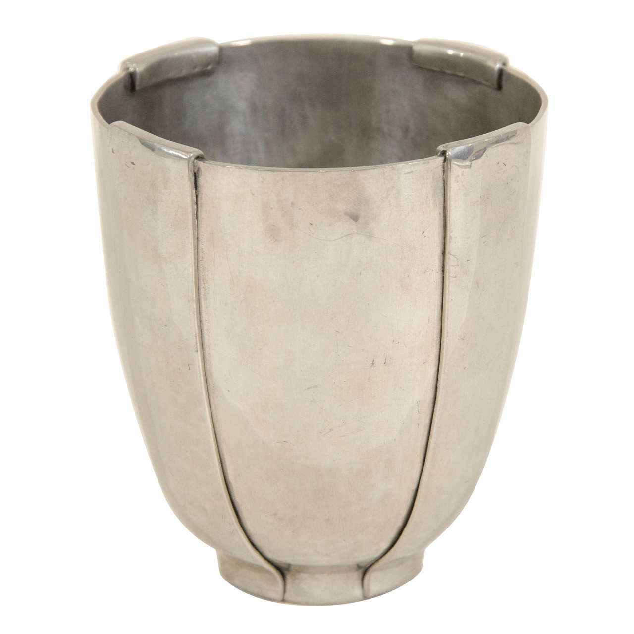 Metal Argente Vase by Jean Després