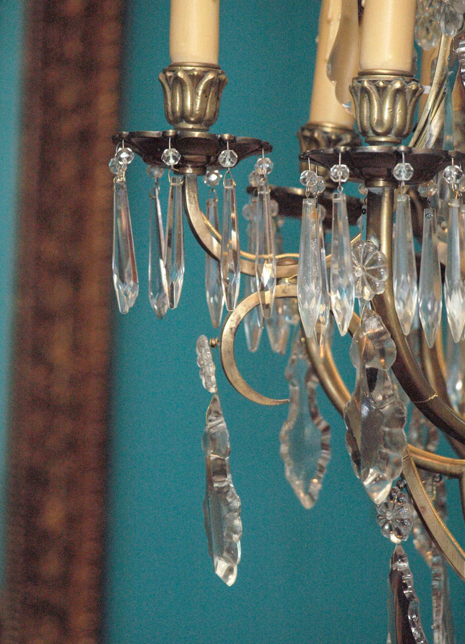 19th Century Napoleon III Period Crystal Chandelier For Sale