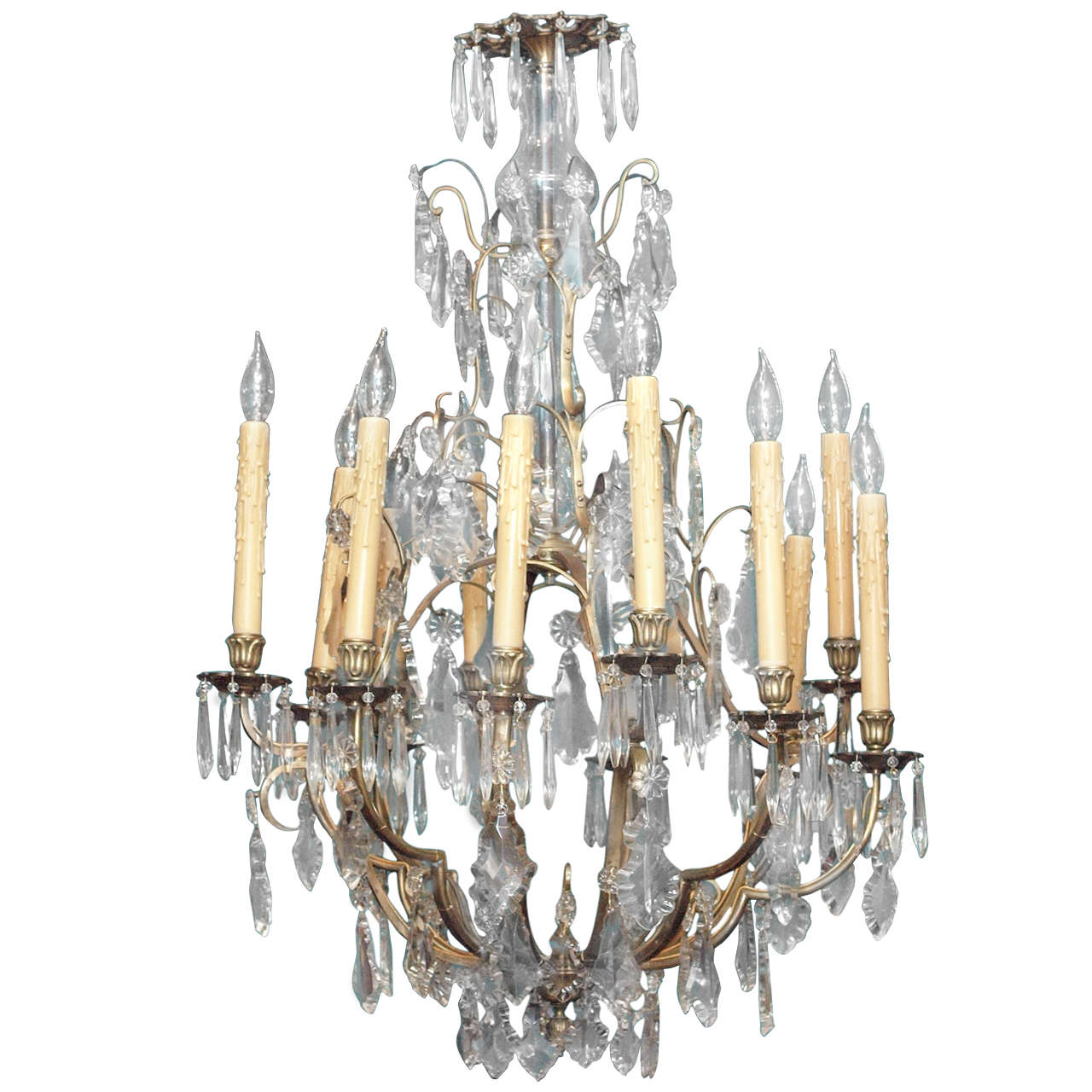 Napoleon III Period Crystal Chandelier For Sale