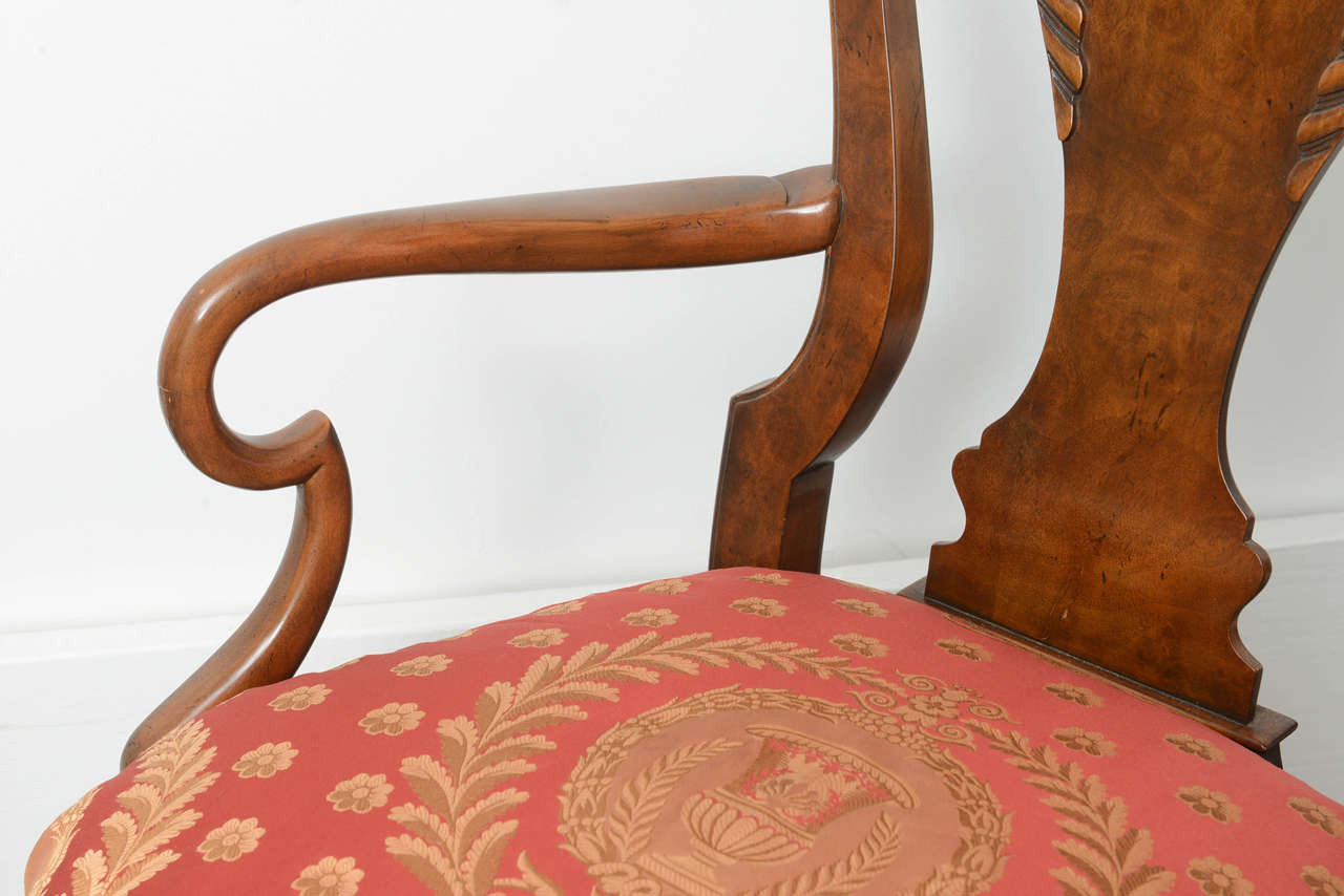American Superb Pair of Mahogany Armchairs by Bakers