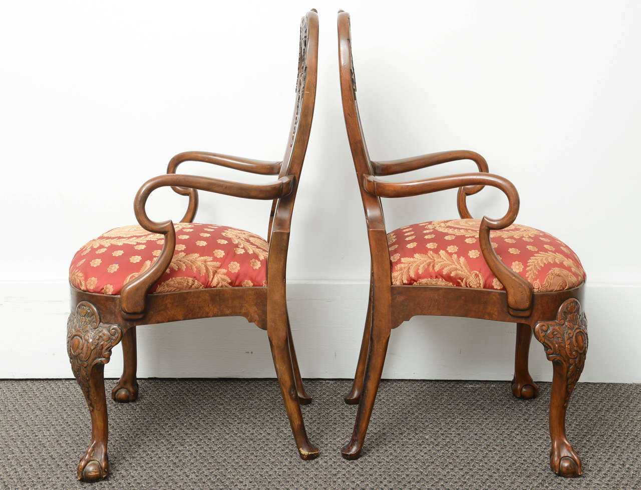 Superb Pair of Mahogany Armchairs by Bakers 2