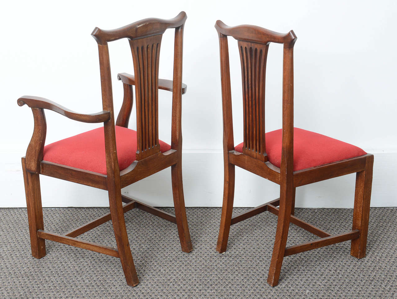Set of Eight English Mahogany Dining Chairs 5