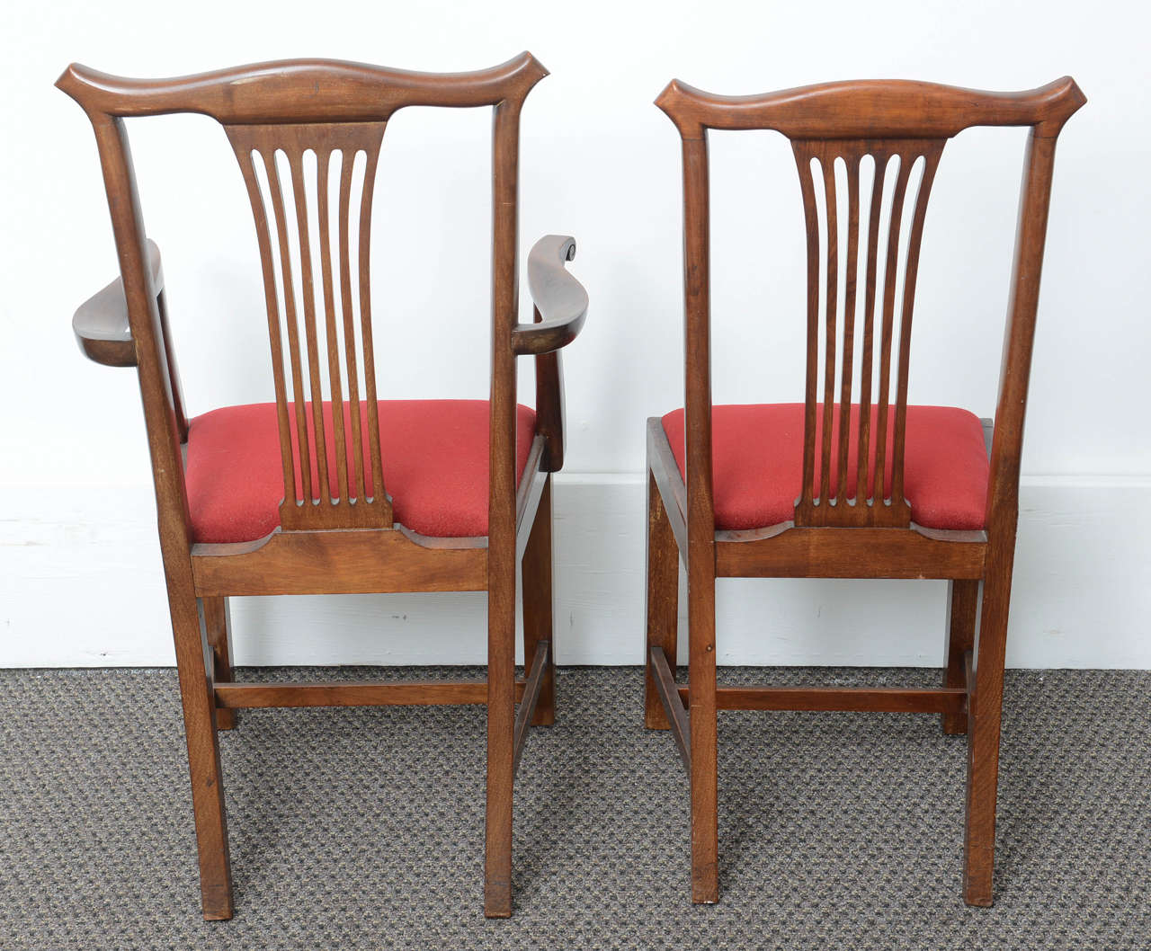 Set of Eight English Mahogany Dining Chairs 6
