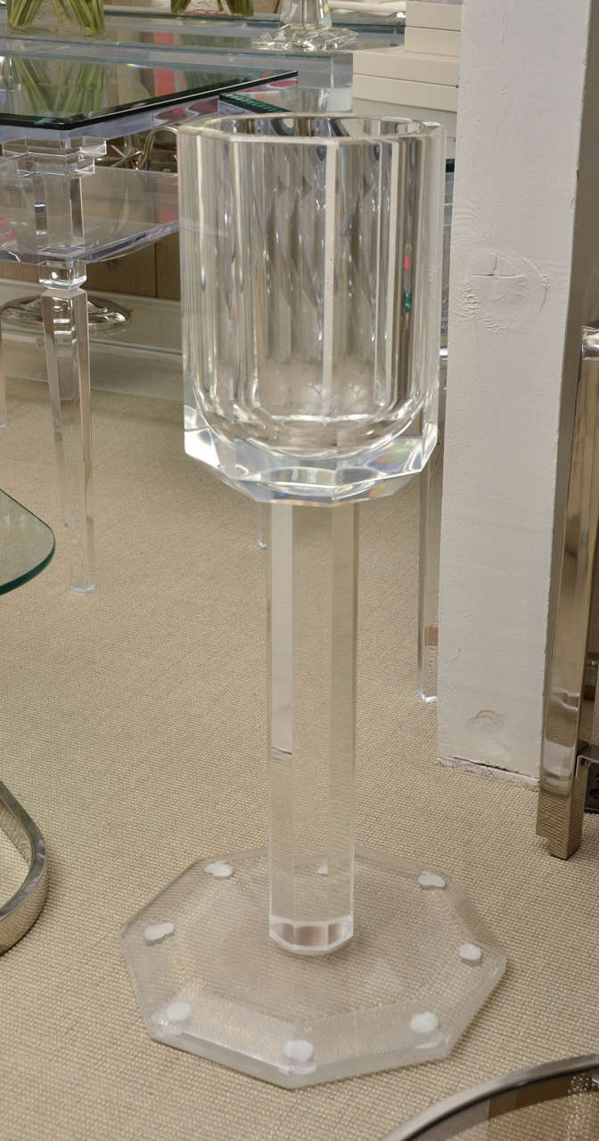 Rare and unusual vintage Lucite champagne bucket.
