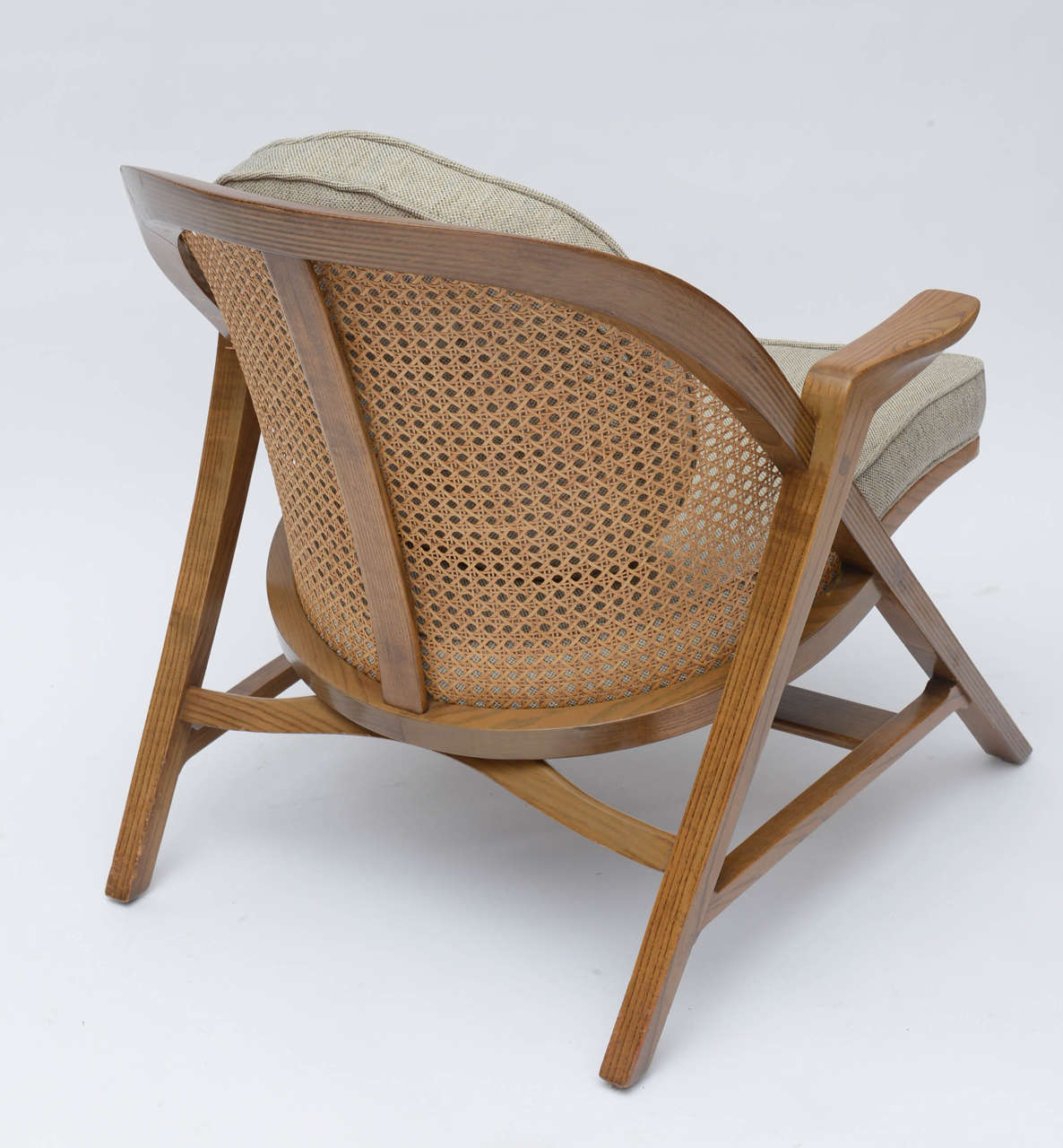 Cane Edward Wormley A-Frame Lounge Chairs