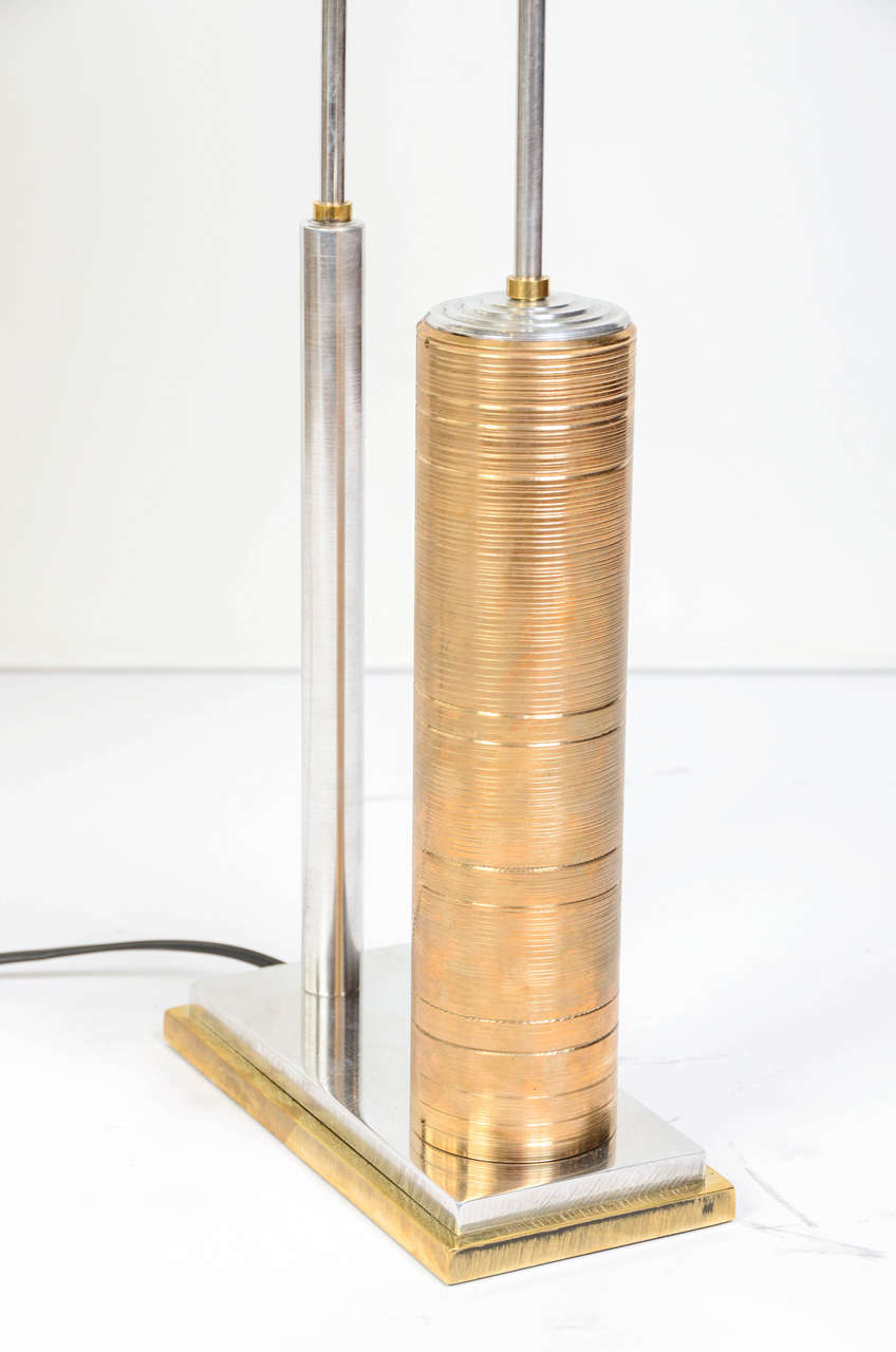 Moderne Lampe cymbale en bronze de Hisle