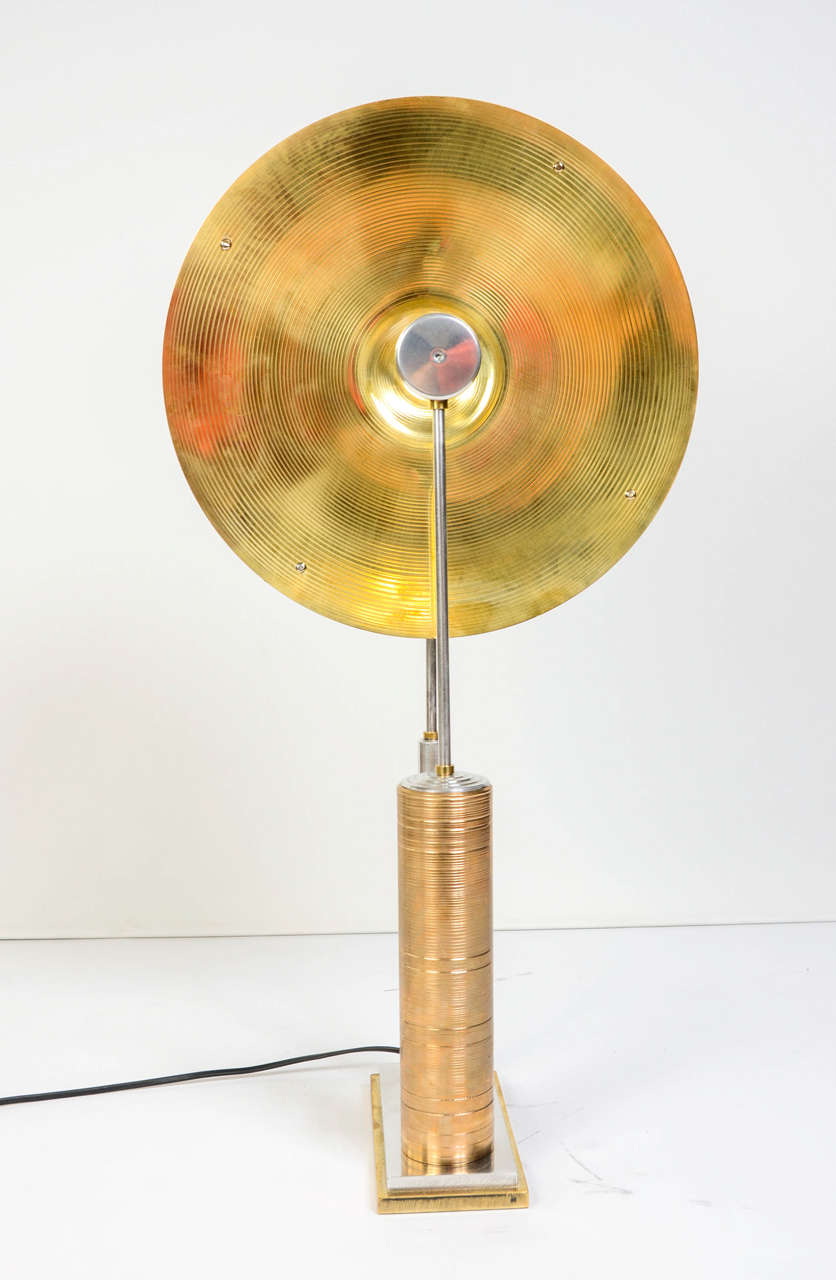 Lampe cymbale en bronze de Hisle Excellent état à Saint-Ouen, IDF