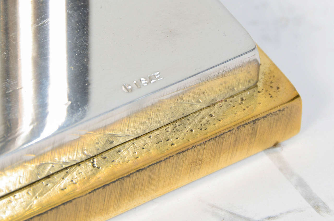 Laiton Lampe cymbale en bronze de Hisle