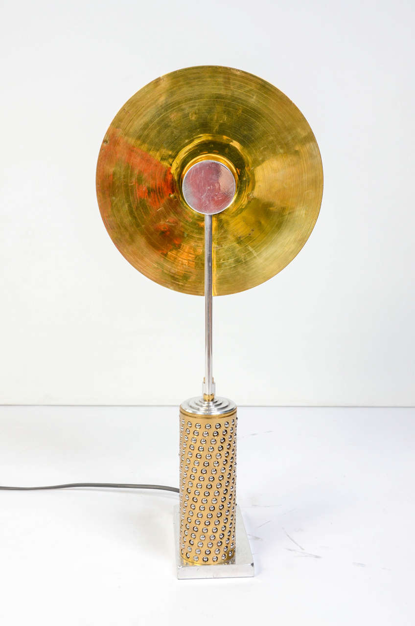 French Ball Bearings Cymbal Lamp by Hisle