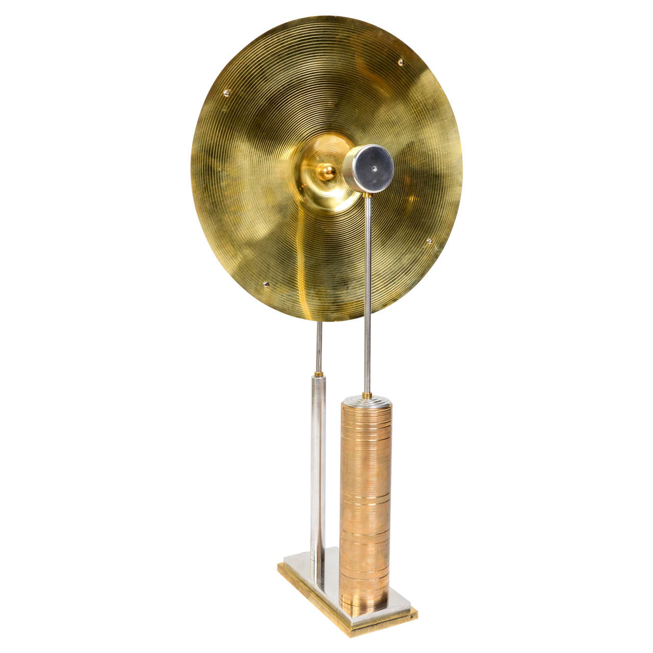 Bronze Cymbal Lamp by Hisle at 1stDibs
