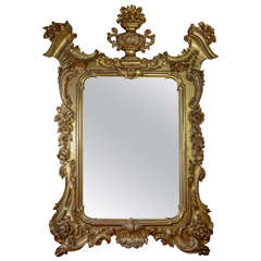 Antique Huge Mid-19th Century Mirror